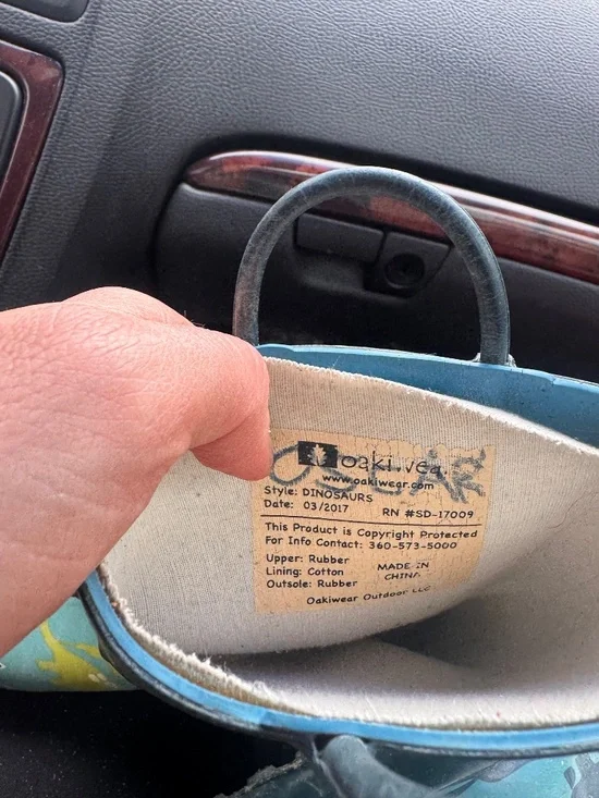 Oakiwear Rain Boots Toddler Size 11 Waterproof Kids Outdoor Mud Boots - Picture 4 of 6